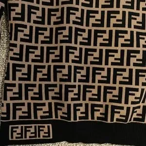 Fendi | Sweaters | Fendi Black Brown Zucca Ff Logo Jumper Knit